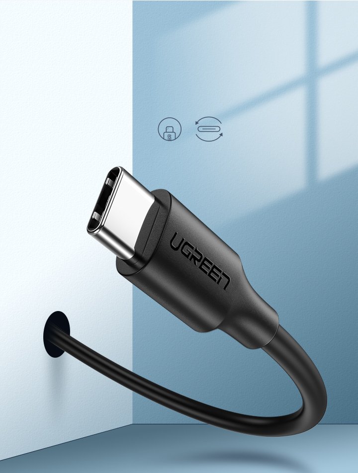 Ugreen US287 60116 USB-A / USB-C 2A kabel 1m - sort