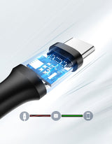 Ugreen US287 60116 USB-A / USB-C 2A kabel 1m - sort
