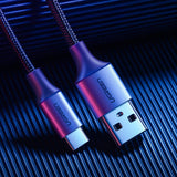 Ugreen US288 60125 USB-A / USB-C QC 3.0 3A 0,5 m kabel - grå
