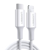 Ugreen US171 Lightning - USB-C MFi PD kabel 20W 480Mb/s 1m - hvid