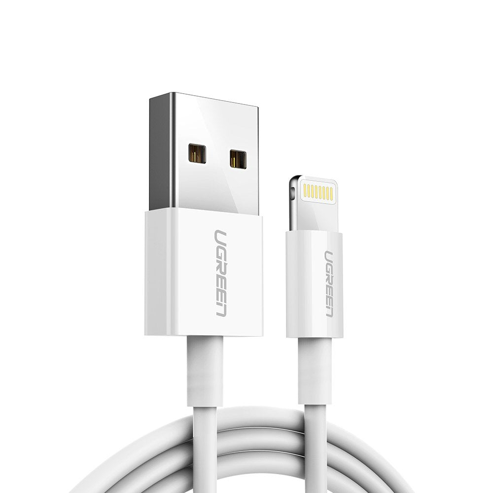 Ugreen US155 20728 USB-A / Lightning MFi 2.4A kabel 1m - hvid
