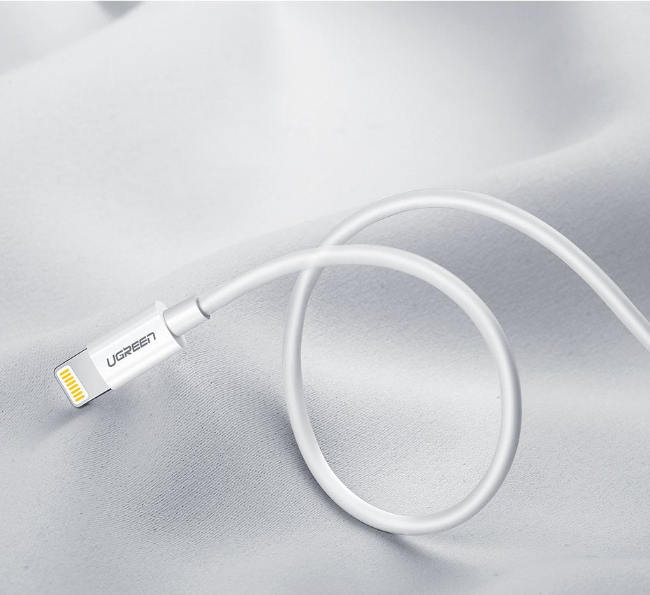 Ugreen US155 20728 USB-A / Lightning MFi 2.4A kabel 1m - hvid