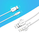 Ugreen US155 20728 USB-A / Lightning MFi 2.4A kabel 1m - hvid