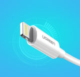 Ugreen US155 20728 USB-A / Lightning MFi 2.4A kabel 1m - hvid