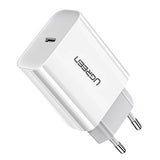 Ugreen USB-oplader Power Delivery 3.0 Hurtig opladning 4.0+ 20W 3A hvid (60450)