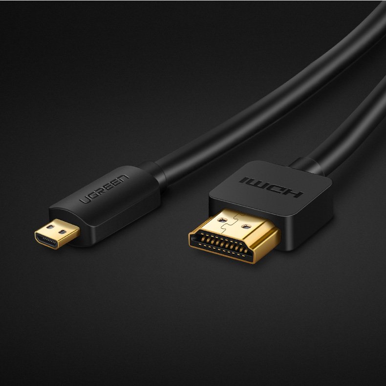 Ugreen kabel HDMI - mikro HDMI kabel 19 pin 2.0v 4K 60Hz 30AWG 1.5m sort (30102)