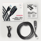 Axagon ADR-310 USB-kabel USB 3.2 Gen 1 (3.1 Gen 1) 10 m USB A 5 Gbit/sek. Sort
