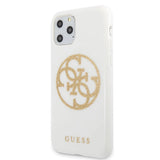 Guess GUHCN65TPUWHGLG iPhone 11 Pro Max hvid/hvid hard case Glitter 4G Circle Logo