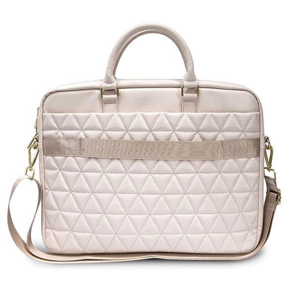 Guess Quilted taske til en 16" laptop - pink