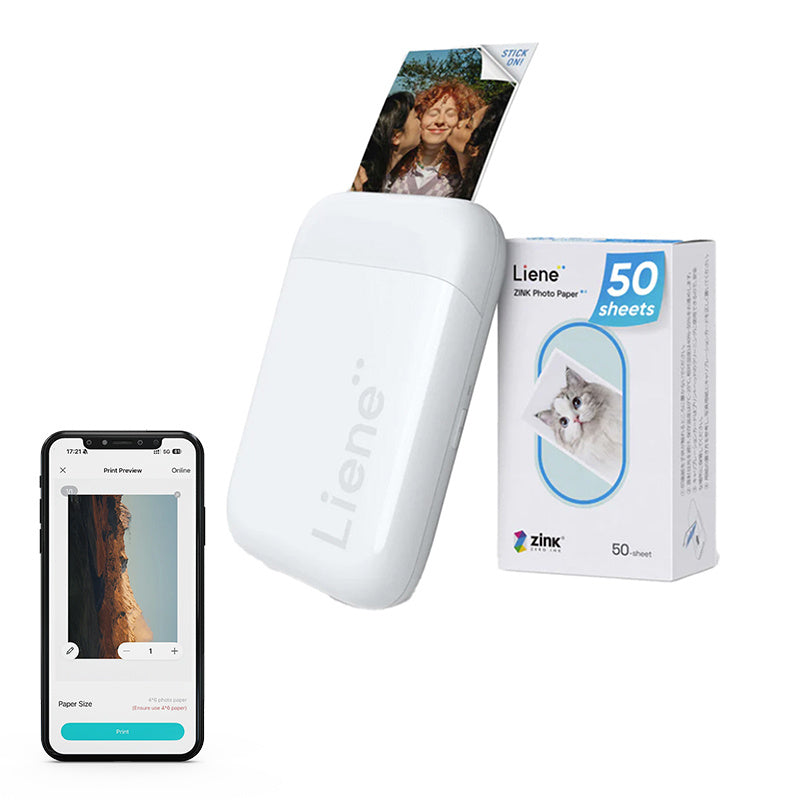 Liene Pearl 2x3" bærbar fotoprinter (hvid)
