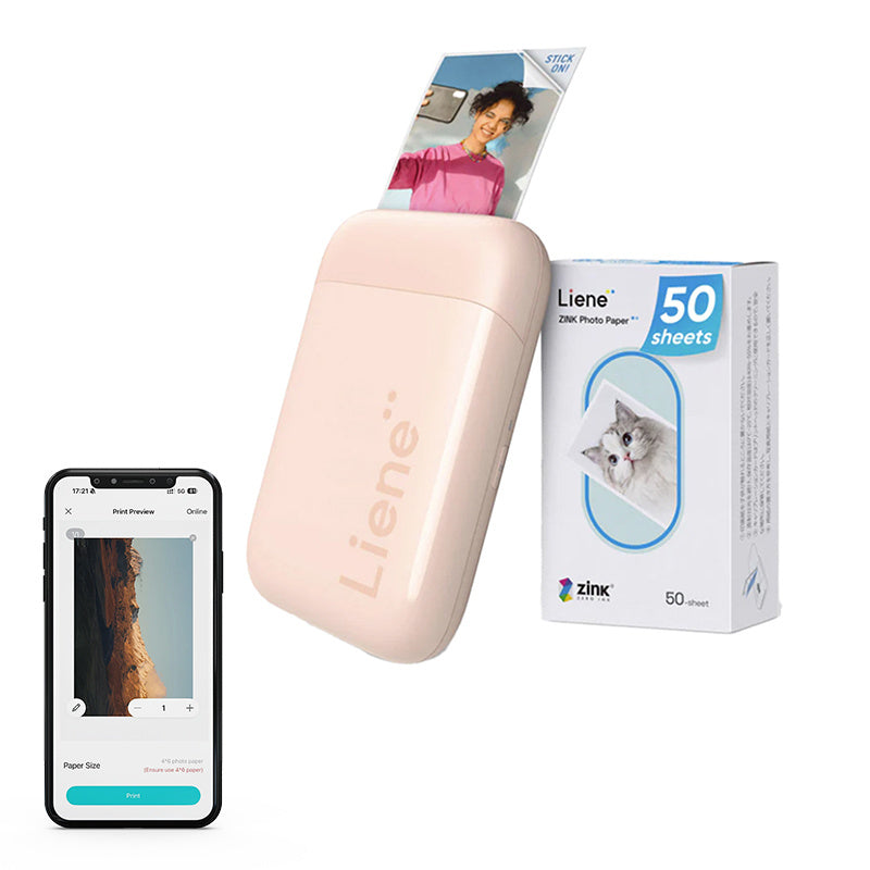 Liene Pearl 2x3" bærbar fotoprinter (rosa)
