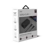 Uniq Versa Slim LITHOS kollektiv USB-C PD 18W vægoplader + USB-C / USB-C kabel - sort