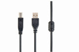 Gembird 3m USB 2.0 A/B M USB-kabel USB A USB B Sort