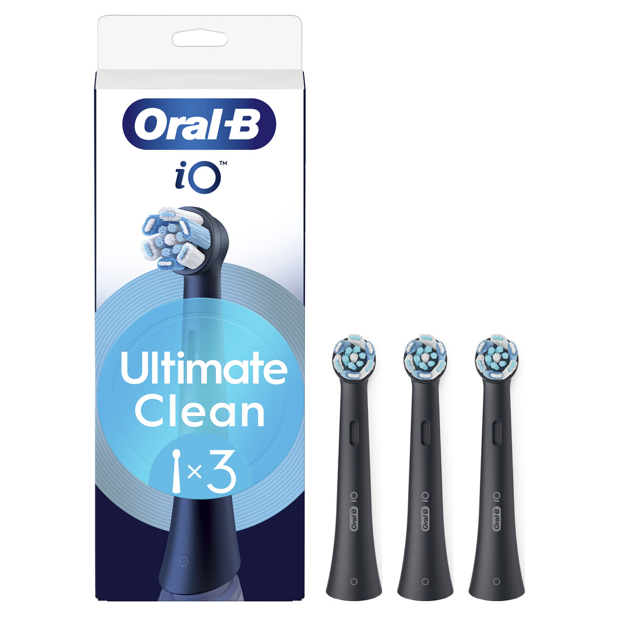 Oral-B Refill iO Ultimate Clean black 3-pak børstehoved