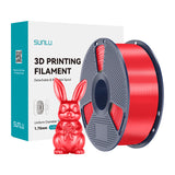 Sunlu PLA+ silkefilament (rødt)
