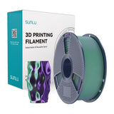Sunlu PLA+ Silke dobbeltfarvet filament (grøn og lilla)