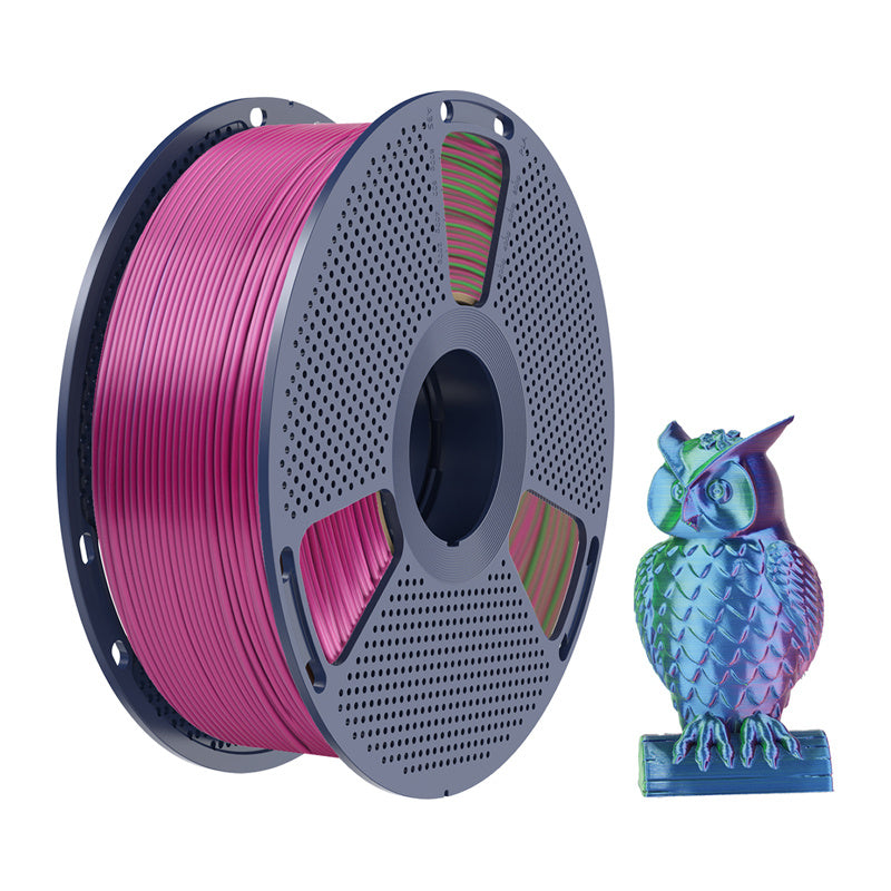 Sunlu PLA+ silke trefarvet filament (blågrøn-lila)