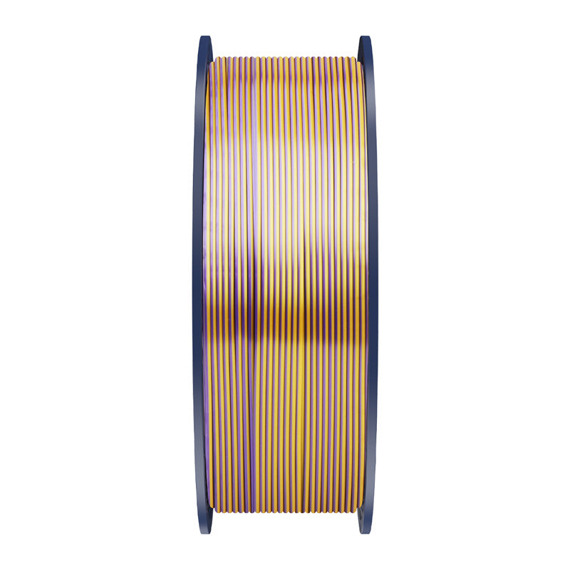 Sunlu PLA+ silke trefarvet filament (sort, guld og lilla)