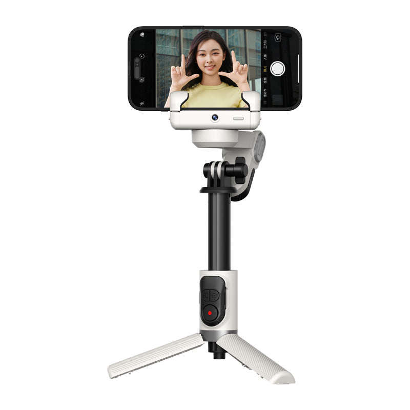 AOCHUAN M1 Pro Gimbal med RGB-belysning (hvid)