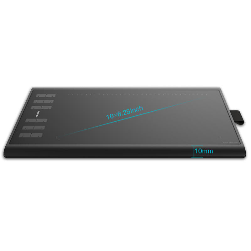 HUION H1060P tegneplade Sort 5080 lpi 250 x 160 mm USB