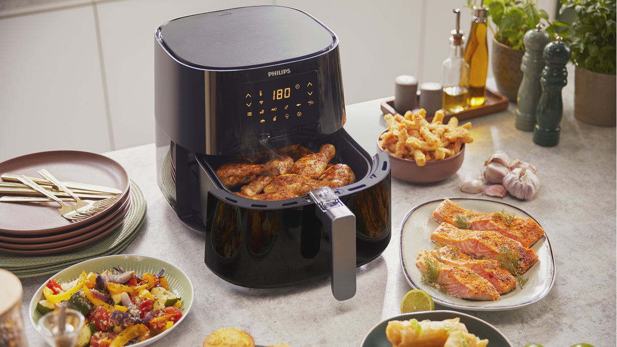 Philips Essential HD9280 Airfryer XL Airfryer 2000W Mørk sølv/sort