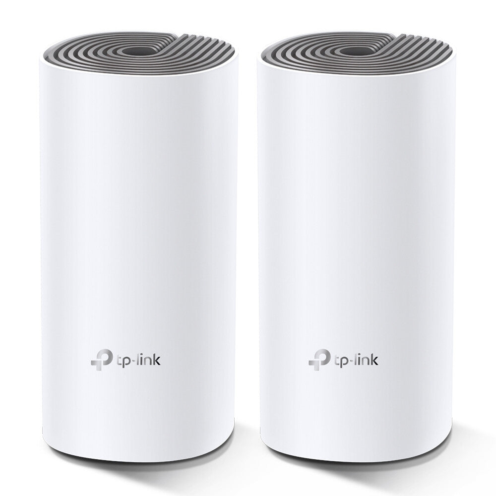 TP-Link Deco E4 (2-pack) Dual-band (2,4 GHz / 5 GHz) Wi-Fi 5 (802.11ac) Hvid, Grå Intern