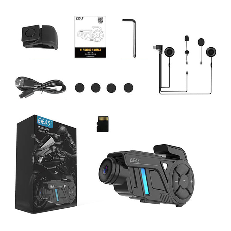 Motorcykelintercom med EJEAS K1Pro+ optager