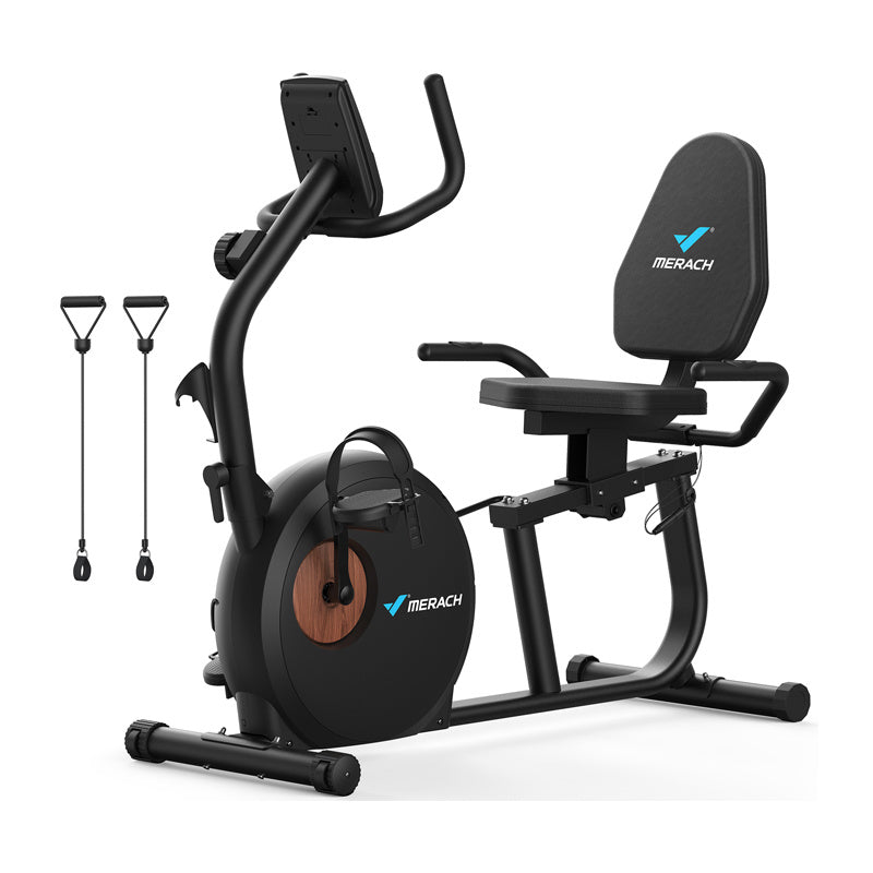 MERACH MR-S23B1-EU liggende træningscykel (sort)