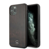 Mercedes Wood Line Rosewood-foder for iPhone 11 Pro - brun