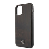 Mercedes Wood Line Rosewood-foder for iPhone 11 Pro Max - brun