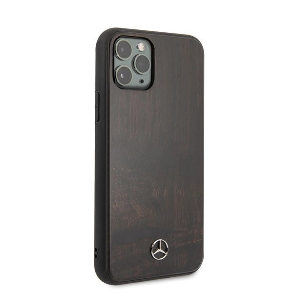 Mercedes Wood Line Rosewood-foder for iPhone 11 Pro Max - brun