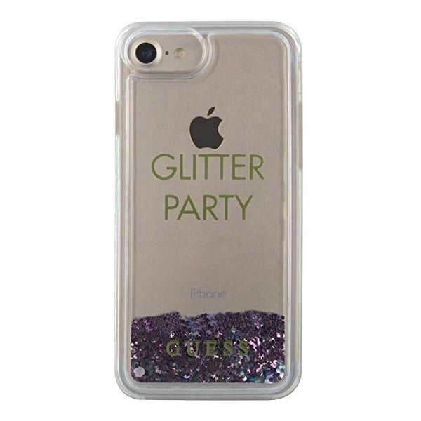 Guess GUHCP7GLUQPU iPhone 6/7/8 /SE 2020 / SE 2022 lilla/lila hårdkasse Liquid Glitter Party