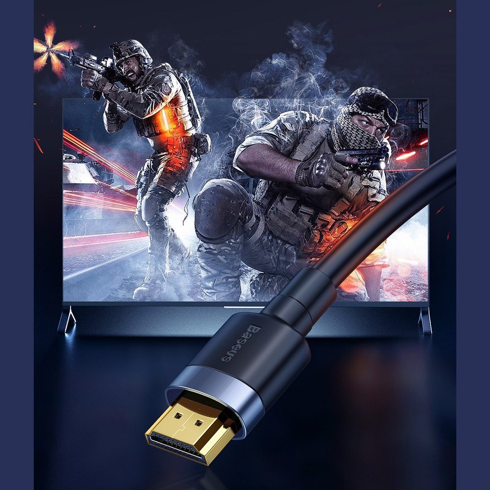 Baseus Cafule HDMI / HDMI 2.0 4K 60 Hz 3D 18 Gbps cable 3 m - black