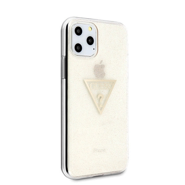 Guess GUHCN58SGTLGO iPhone 11 Pro guld/guld hårdkasse Glitter Triangle