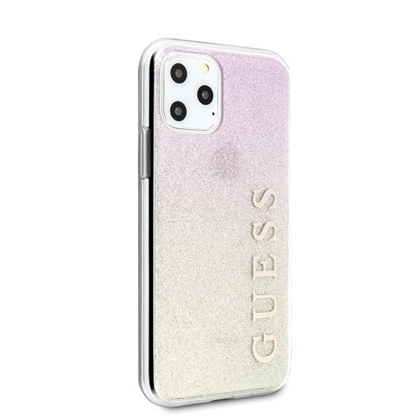 Guess GUHCN65PCUGLGPI iPhone 11 Pro Max roseguld/guld pink hårdkasse Gradient Glitter
