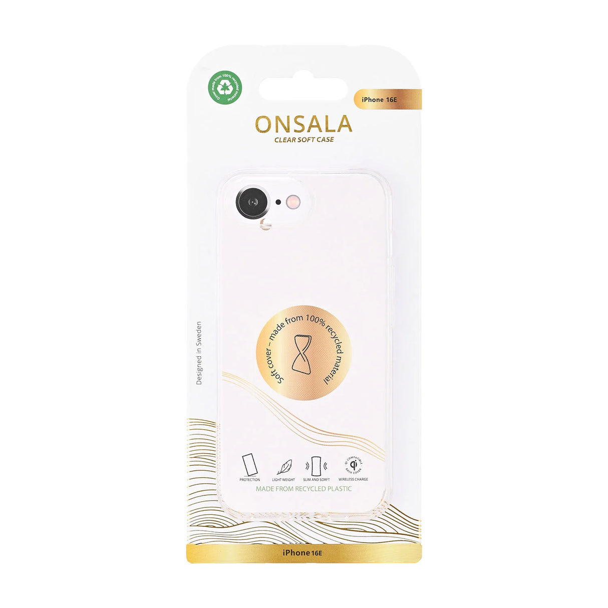 Onsala Mobilcover Recycled Gennemsigtig TPU iPhone 16e