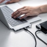 HUB Ugreen 60559 2x USB-C / USB-C PD (Thunderbolt 3, 100W, 4K 60 Hz, 10 Gbps) / HDMI 4K 30 Hz / 3x USB 3.0 til MacBook Pro / Air - Grå