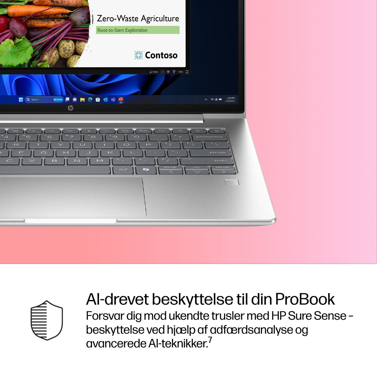 HP ProBook 4 G1i AI PC Intel Core Ultra 5 225U Laptop 35,6 cm (14") WUXGA 16 GB DDR5-SDRAM 512 GB SSD Wi-Fi 7 (802.11be) Windows 11 Pro Sølv