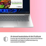 HP ProBook 4 G1i AI PC Intel Core Ultra 5 225U Laptop 35,6 cm (14") WUXGA 16 GB DDR5-SDRAM 512 GB SSD Wi-Fi 7 (802.11be) Windows 11 Pro Sølv