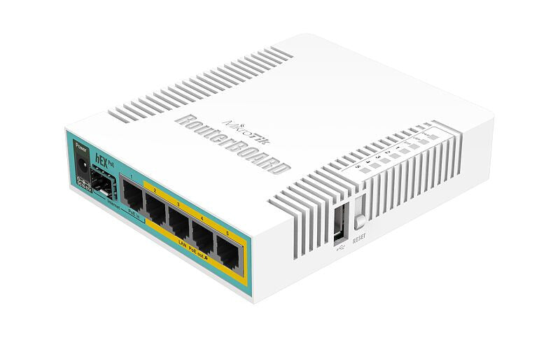 Mikrotik hEX PoE kabelforbundet router Hvid