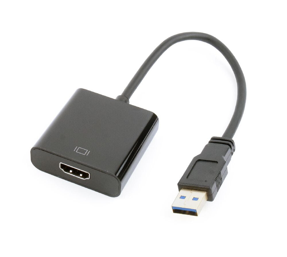 Gembird A-USB3-HDMI-02 USB grafisk adapter 1920 x 1080 pixel Sort