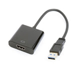 Gembird A-USB3-HDMI-02 USB grafisk adapter 1920 x 1080 pixel Sort