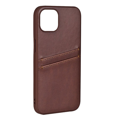 Cover PU 2 kort Brun - iPhone 12/12 Pro