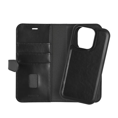 BUFFALO 2in1 Leather 3 card MagSeries iPhone 16 Pro Black