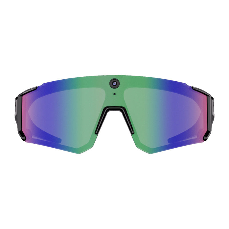 Colmi V06 AI Sports solbriller (sort med blå linser)