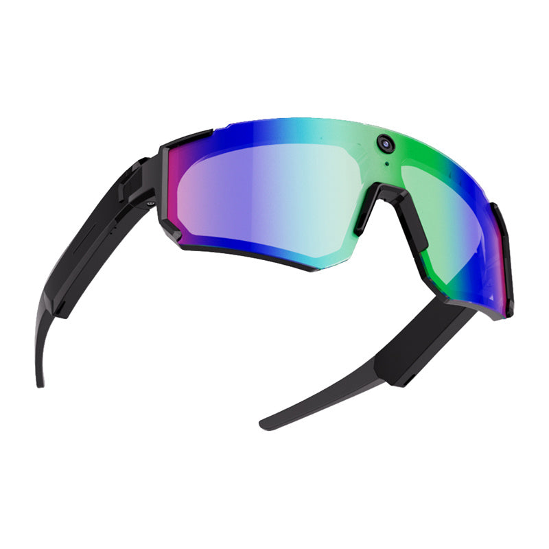 Colmi V06 AI Sports solbriller (sort med blå linser)