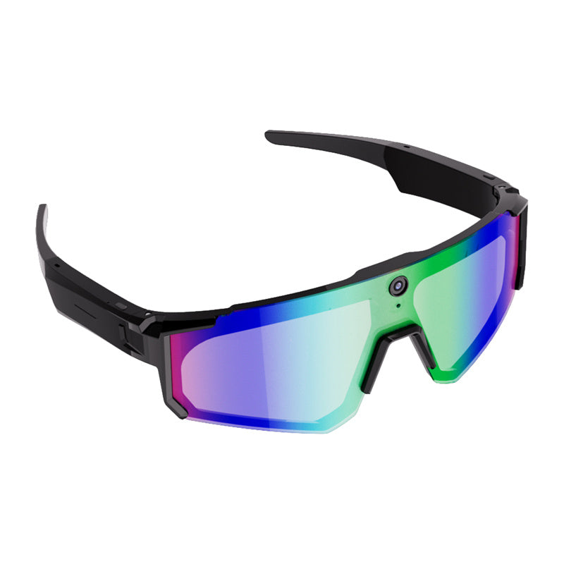 Colmi V06 AI Sports solbriller (sort med blå linser)