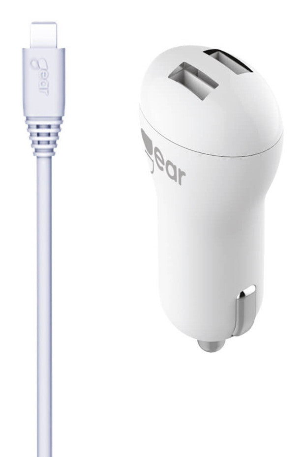 Gear 665058 oplader til mobil enhed Universel Hvid Cigartænder, Vekselstrøm Automatisk, Indendørs