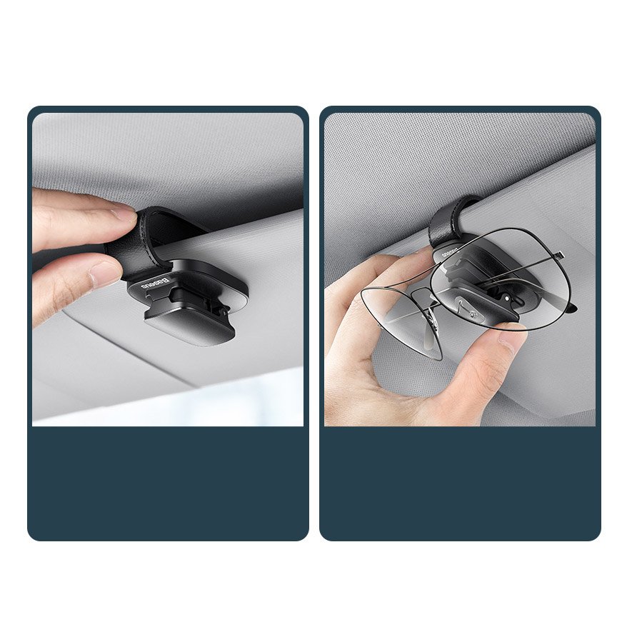 Baseus Car Holder Glasses Clip Silver (ACYJN-B0S)