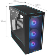 Lian Li Lancool III Midi Tower Sort, Transparent